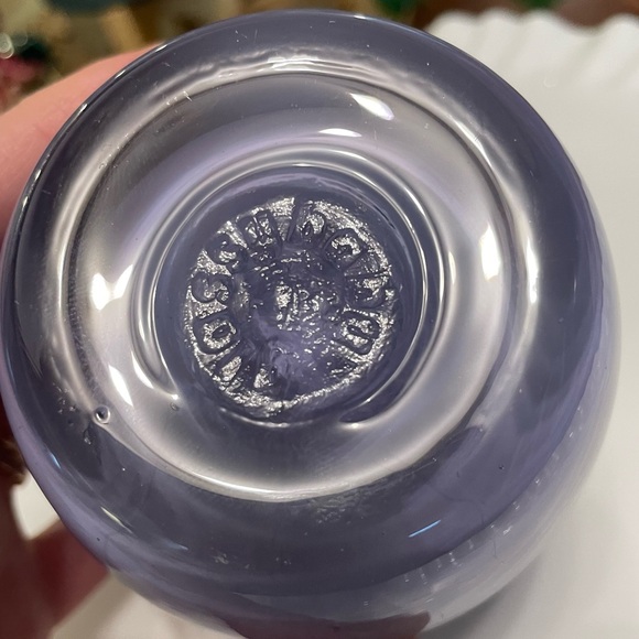 SOLD Glassybaby Purple Lavender Lilac Candle Votive Glass pre-triskelion - Picture 13 of 14